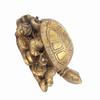 Bronze Exquisite Carving Brass Lucky Chinese Tortoise Shape Furnishing Craft Decoration