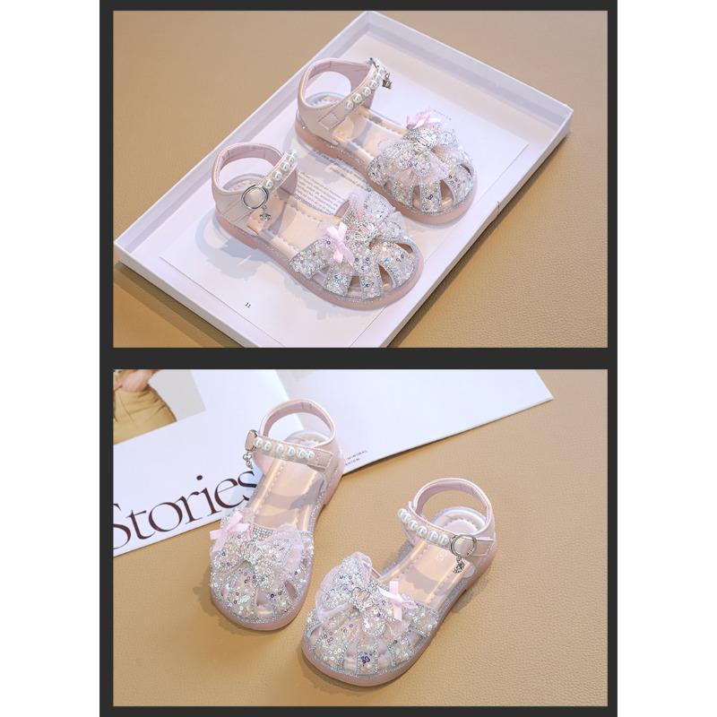 New Summer Princess Crystal Sandals, Popular Shoes for Baby Girls