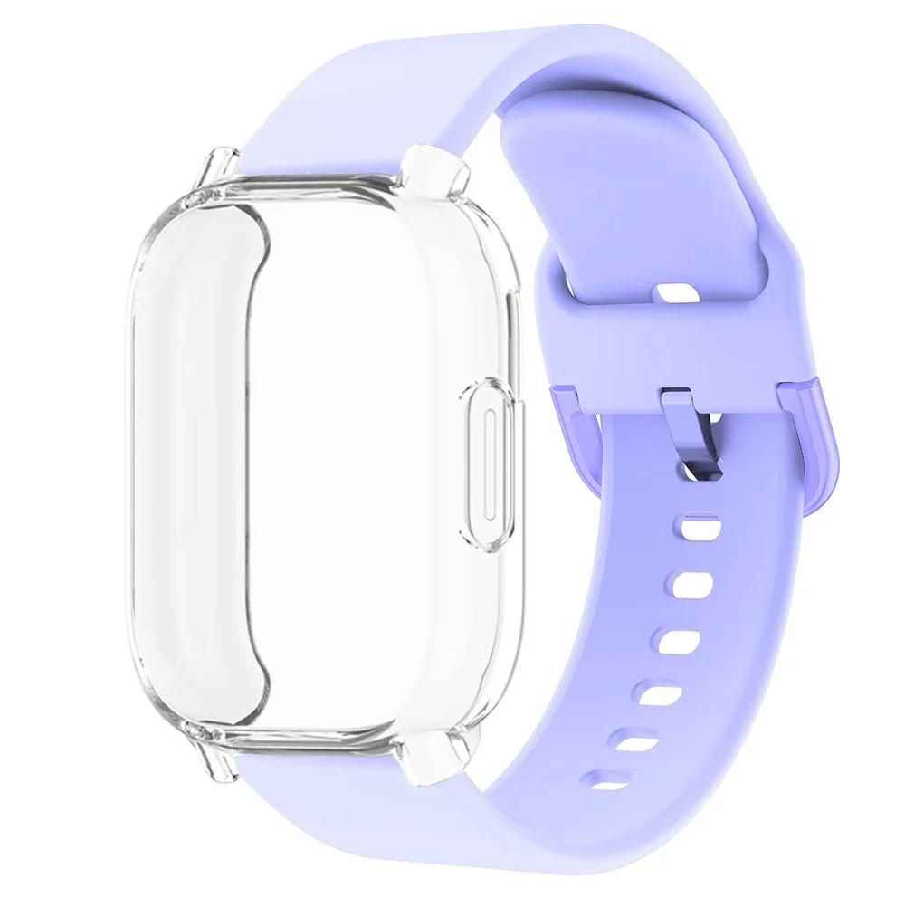 22mm Silicone Strap With Case For Xiaomi Redmi Watch 5 Active Lite Smart Watch Wrist Band TPU Case For Redmi Watch 5 Active Lite