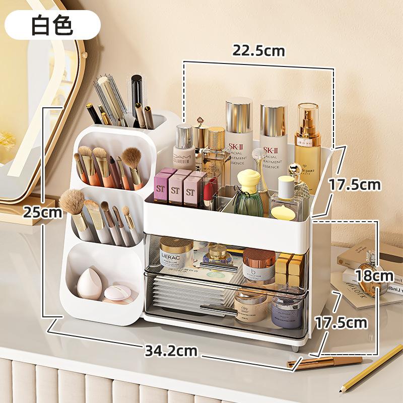 Large Capacity Cosmetic Storage Box Set Oblique Insert Organizer Rack for Skincare Lipstick Perfume Mask Home Use