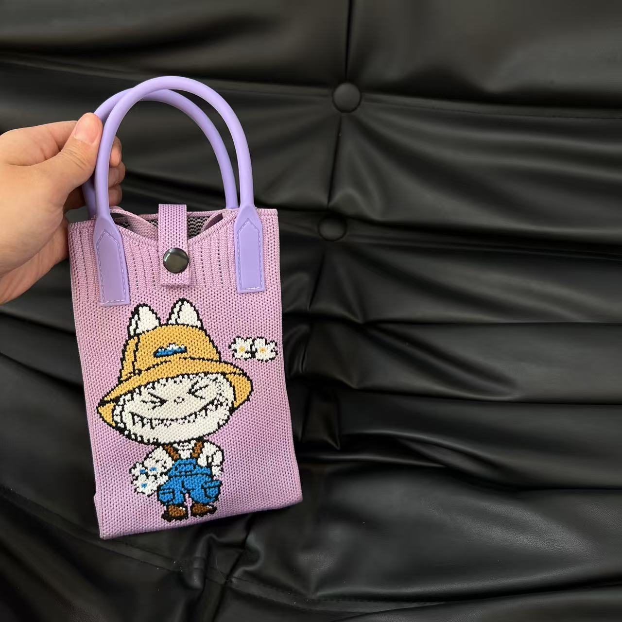 

милая вязаная сумка кроссбоди labubu кошелек сумочка