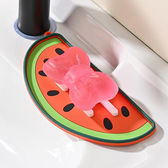 Topfdeckelhalter Wassermelonenform Küchenhelfer Hitzebeständige Silikon-Topfunterlage Mehrzweck-Isolierung Topfabdeckung Rutschfest