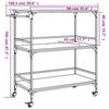 VidaXL Kitchen Trolley, Storage Shelf with Wheels, Organizer for Living Room Bathroom Office Toilet, Sonoma Grey 842334