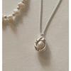 Su Chuang S925 Sterling Silver Freshwater Pearl Clavicle Necklace - Elegant Fried Egg Design Choker for Women