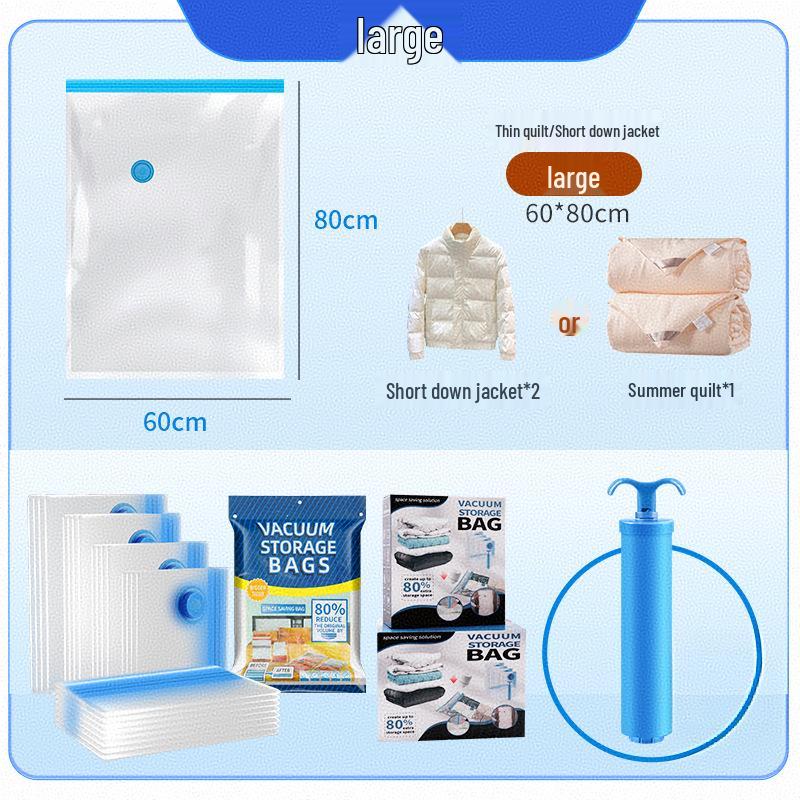 Large Capacity Vacuum Storage Bags for Clothes and Quilts - Dustproof & Moistureproof