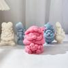 3D Bearded Santa Claus Candle Mold Snowman DIY Scented Candle Plaster Resin Mould Silicone Cake Making Tool Christmas Decor Gift