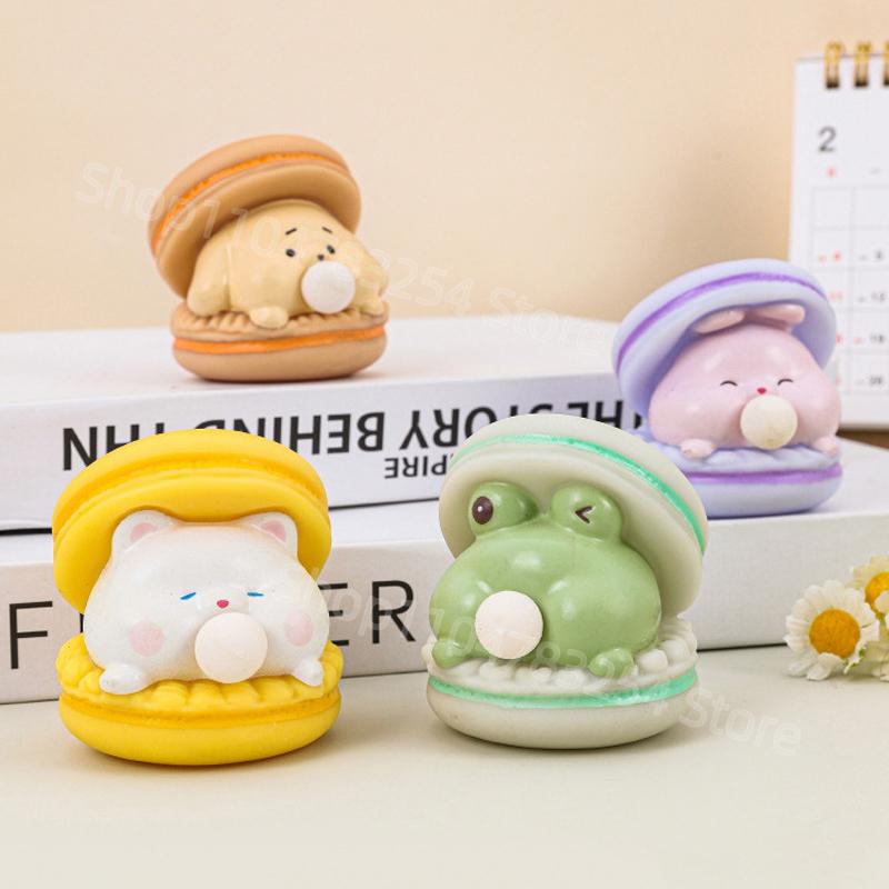 Creative Cute Animal Spit Bubble Burger Stress Relief Pinch Children's Toys Office Funny Vent Toys Desktop Decorative Ornaments