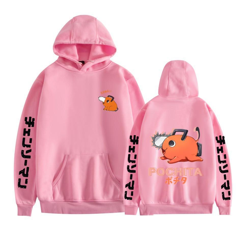 Sweats à capuche Pochita Chainsaw Man Homme Mode Manches Longues Femmes Décontracté Harajuku Streetwear Pulls Sudaderas Haut