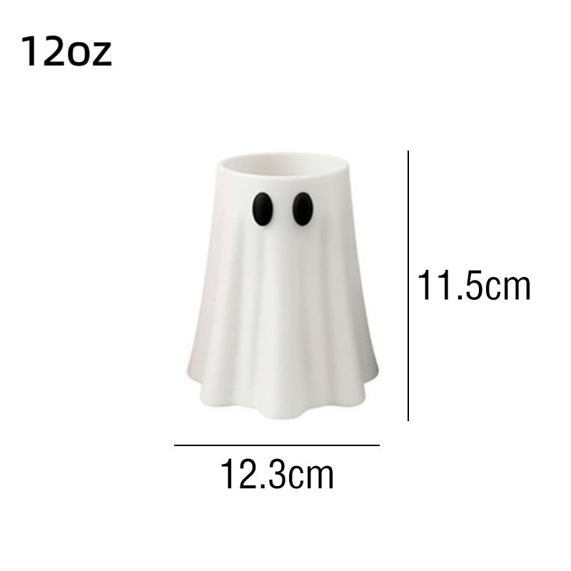 Halloween Ghost Shaped Can Holder 3D Printed Beverage Beer Soda Can Stand Spooky Drink Caddy for Party Decor Fun Desk Ornament
