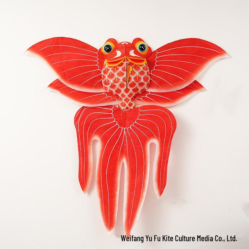Easy-to-Fly Goldfish Kite - Traditional Weifang Style, Perfect As an Outdoor Hanfu Photo Prop for Kids