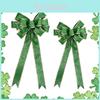 St. Patrick's Day Festive Green Bow Decoration For Irish Party Celebrations