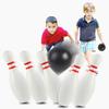 Mini Bowling Set Plastic 2Ball and 10Pins Outdoor Sports Indoor Exercise Entertainment Props Gutterball Funny Bowling Set TMZ