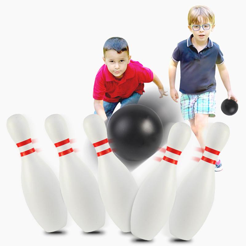 Mini Bowling Set Plastic 2Ball and 10Pins Outdoor Sports Indoor Exercise Entertainment Props Gutterball Funny Bowling Set TMZ