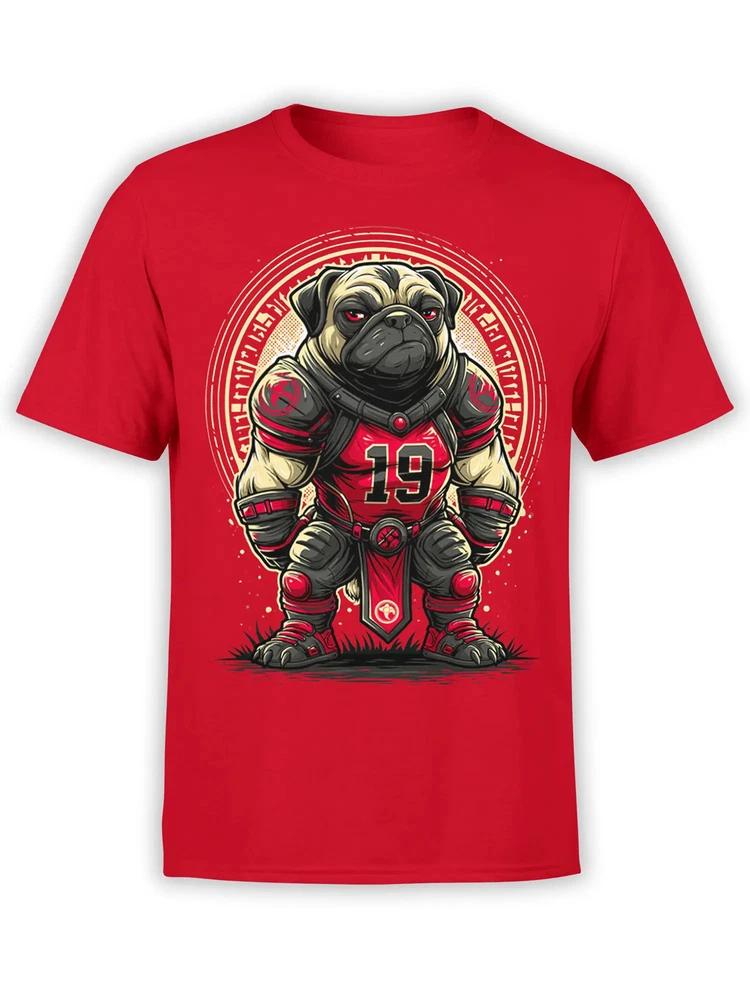 Gridiron Pug Football Dog TShirt Unisex S