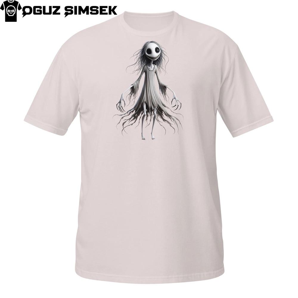 

Creepy Ghost T-Shirt | Floating Spirit with Long Hair | Scary Halloween Art 4XL