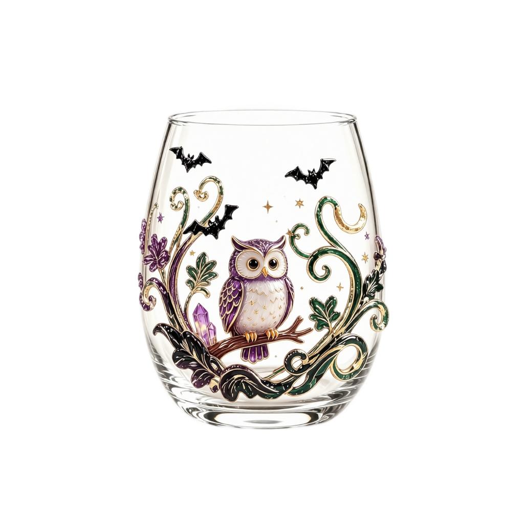Halloween Printed Glass Tumblers with and Pumpkin Design, 15 oz