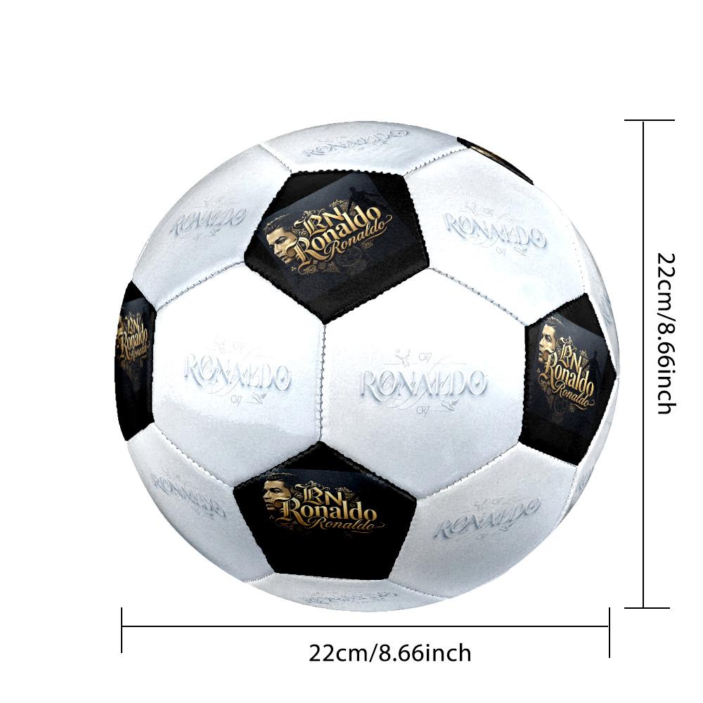Ronaldo's Legacy Sports Size 5 Soccer Ball Machine-Stitched Indoor/Outdoor Universal Football Surprise Collection Gift