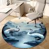 1pc Anime Crane Design Round Carpet Office Chair Mat, Non Slip Rug for Home Decor, Gift, Office, Living Room, Bedroom