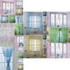 Country Style Floral Print Curtains Decorative Sheer Tulle Multiple Colors 106/79in