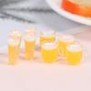4Pcs 1:12 Dollhouse Miniature Beer Glass Resin Small Cup Model Doll House Decor