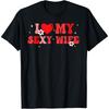 I Love My Cotton Men Wife Groovy Family Valentines Day Heart Love T Shirt