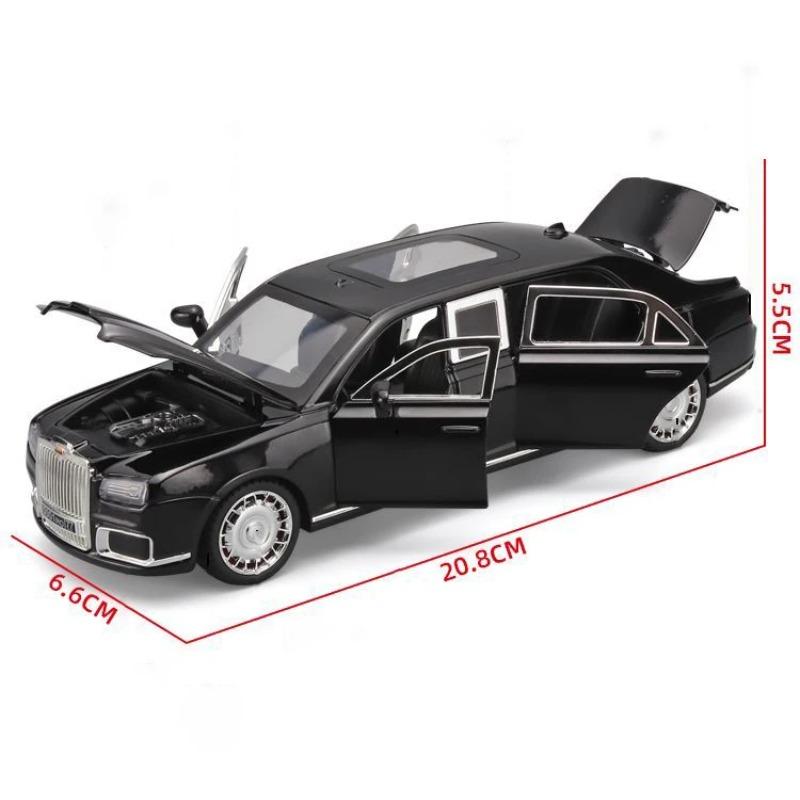 

1/24 Aurus Senat Сплав Классический Лимузин Роскошный Модель Автомобиля Литые Металлические Пуленепробиваемые Транспортные Средства Модель Звук и Свет Детские Игрушки Подарок чёрный