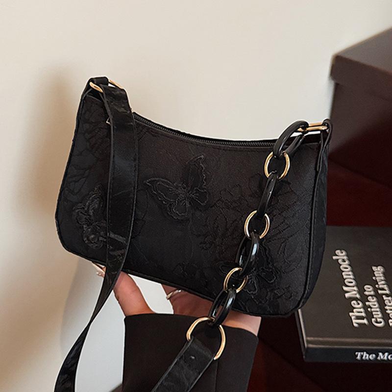 

Мода с принтом в национальном стиле, весна 2025, красивая сумка-тоут через плечо в зарубежном стиле, новая китайская, большой вместимости, женская чёрный