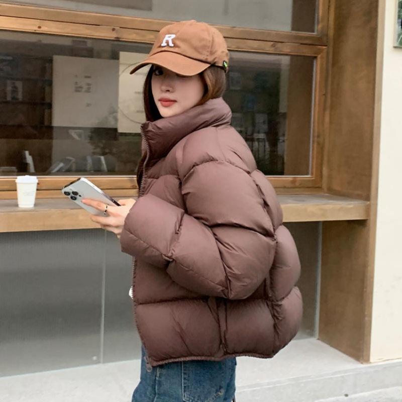 

Зимнее хлопковое пальто для женщин, короткое, в корейском стиле, свободное и маленькое, новое модное утолщенное хлопковое пальто и куртка L