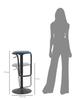 Bar Stool With Lift Destiny Navy Cm Ø 41X61-83