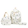 3Pcs/Set Bow Print Aesthetic Daypack with Handbag Pencil Case Student Rucksack for Girl Women Travel