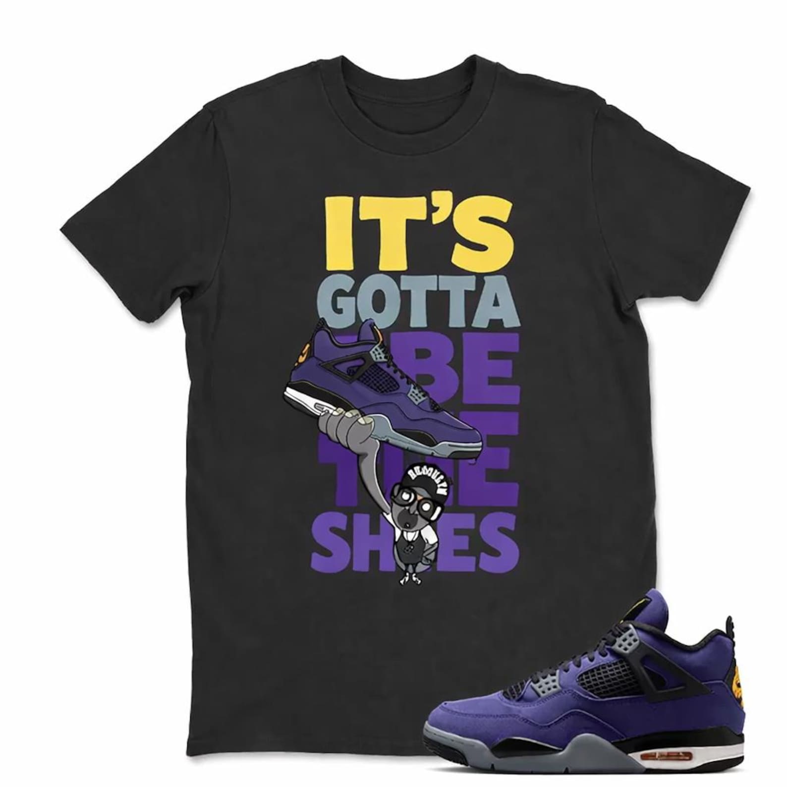 Purple Sneaker Vibes “It’s Gotta Be The Shoes” Streetwear T-Shirt M