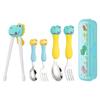 Dinosaur Baby Cutlery Set: 304 Stainless Steel Children's Spoon, Fork, & Training Chopsticks