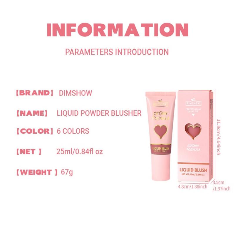 Dimshow Velvet Skin Sense Buze și Obraji Cu Cap Mare de Burete Dublă Utilizare Hidratant și Hidratant Blush Ușor de Colorat