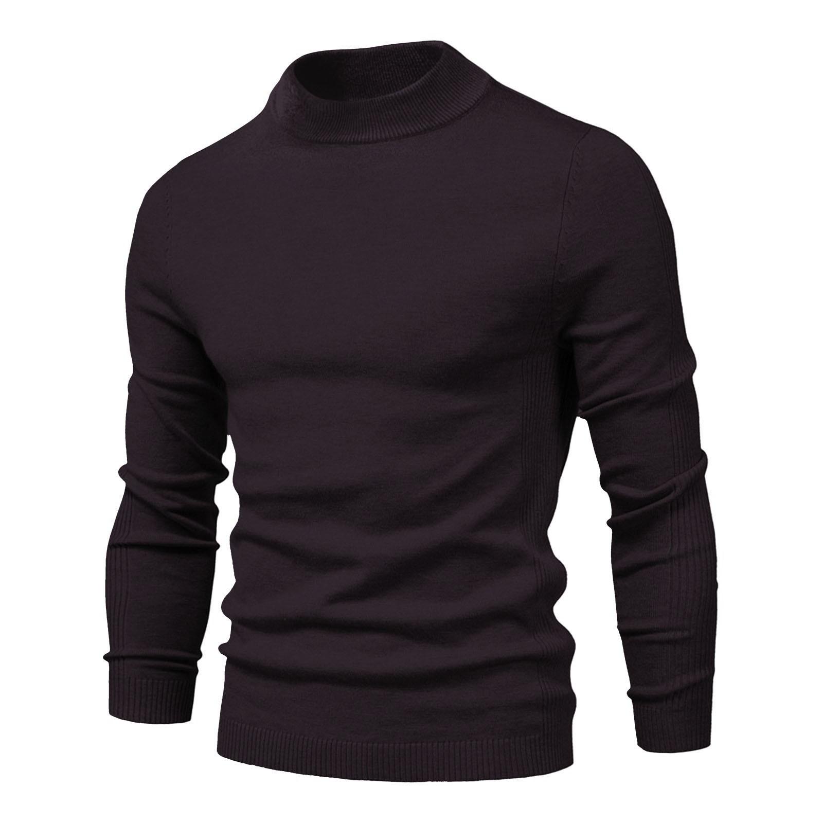 

And Winter Thickened Warm Sweater Medium Collar Men s Multi-color Sweater S