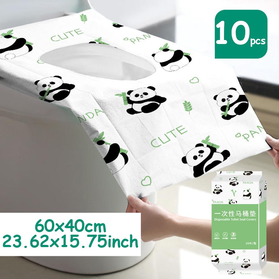 10pcs Disposable Paper Toilet Seat Cushion Outdoor Travel Public Restroom Safety Hygiene Seat Cushion Lightweight Easy to Carry
