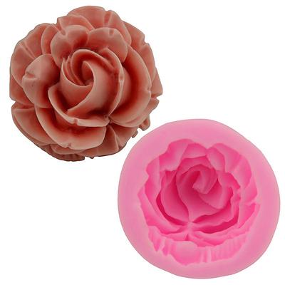 3D Rose Flower Moulds DIY Plaster Work Clay Resin Art Soft Silicone Fondant Cake Mold Soap Ice Chocolate Decoration Baking Tool