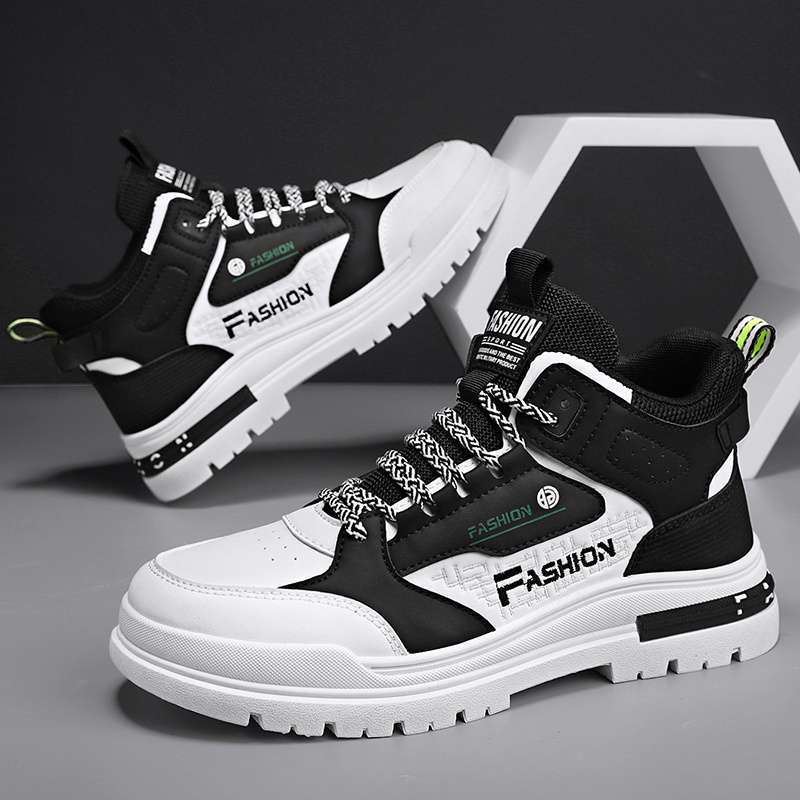 Martin Boots Men's 2025 New Summer Versatile Height-increasing Sports Shoes Men's Youth White Casual Tooling Trendy Shoes