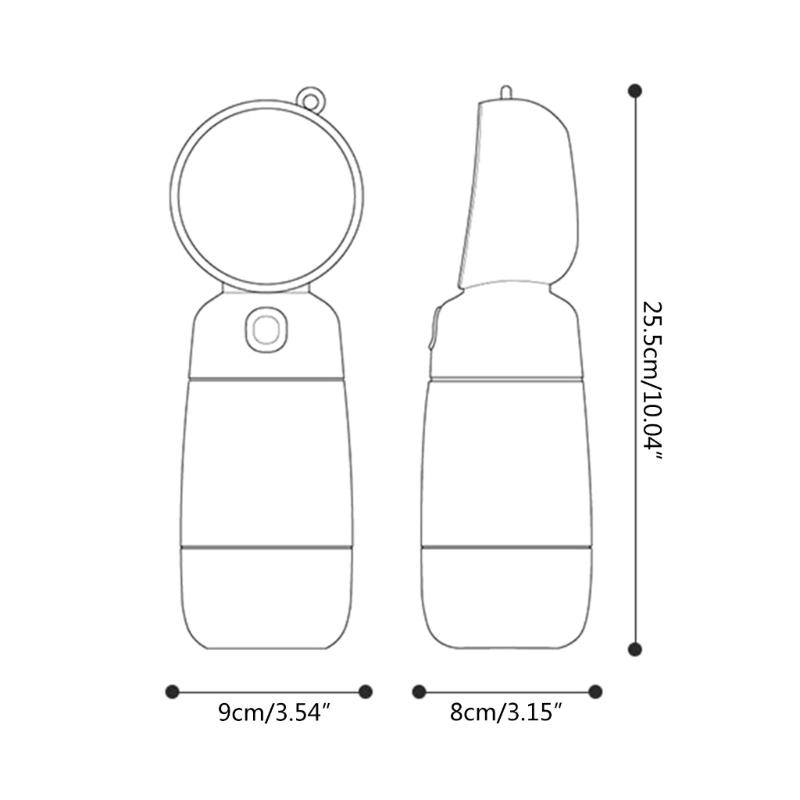 Dog Water Bottle Food Dispenser Leak Proof for Walking Hiking Travel Outdoor Walking Outdoor Walking Go out Use