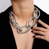 Exaggerated Long Chain Necklace Geometry Fashion Jewelry on The Neck Chunky Necklace  Gift