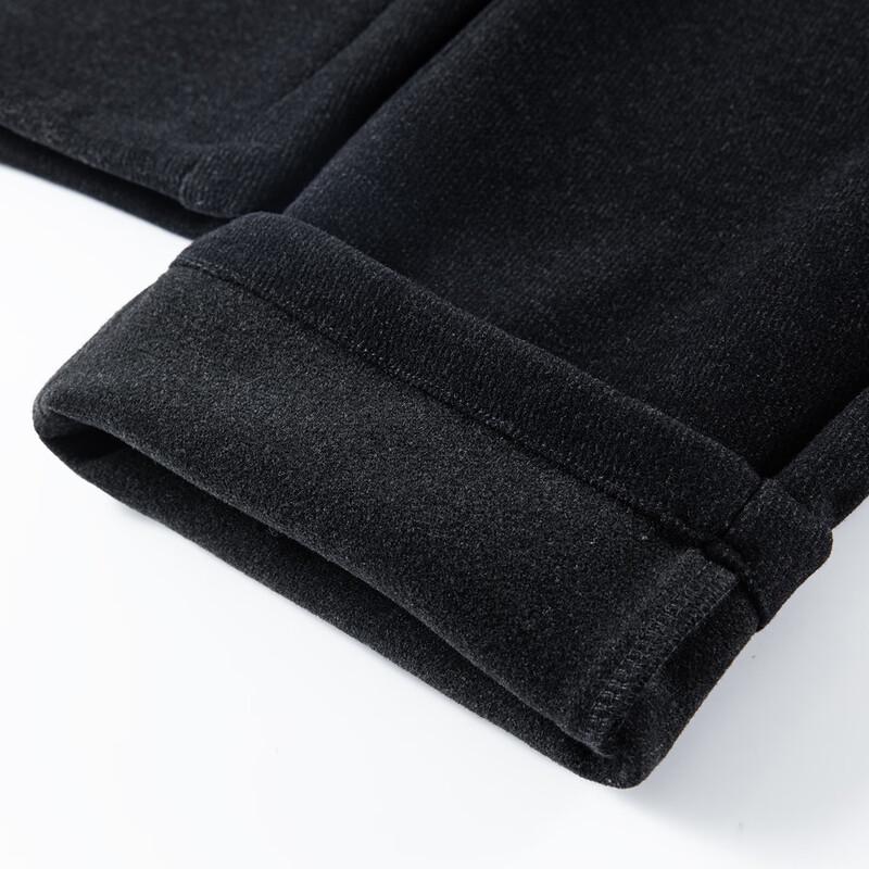 Sugiyama Men's Fleece-Lined Brushed Business Casual Straight-Leg Pants