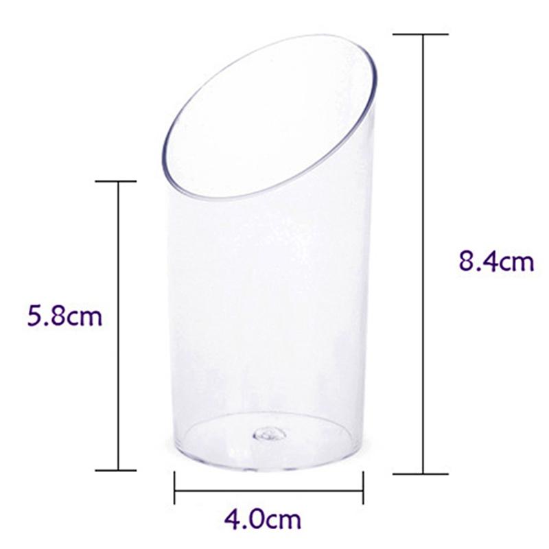 20Pcs 70Ml Reutilizável Cilindro Sobremesa Copos Plástico Mini Iogurte Mousse Sobremesa Copo