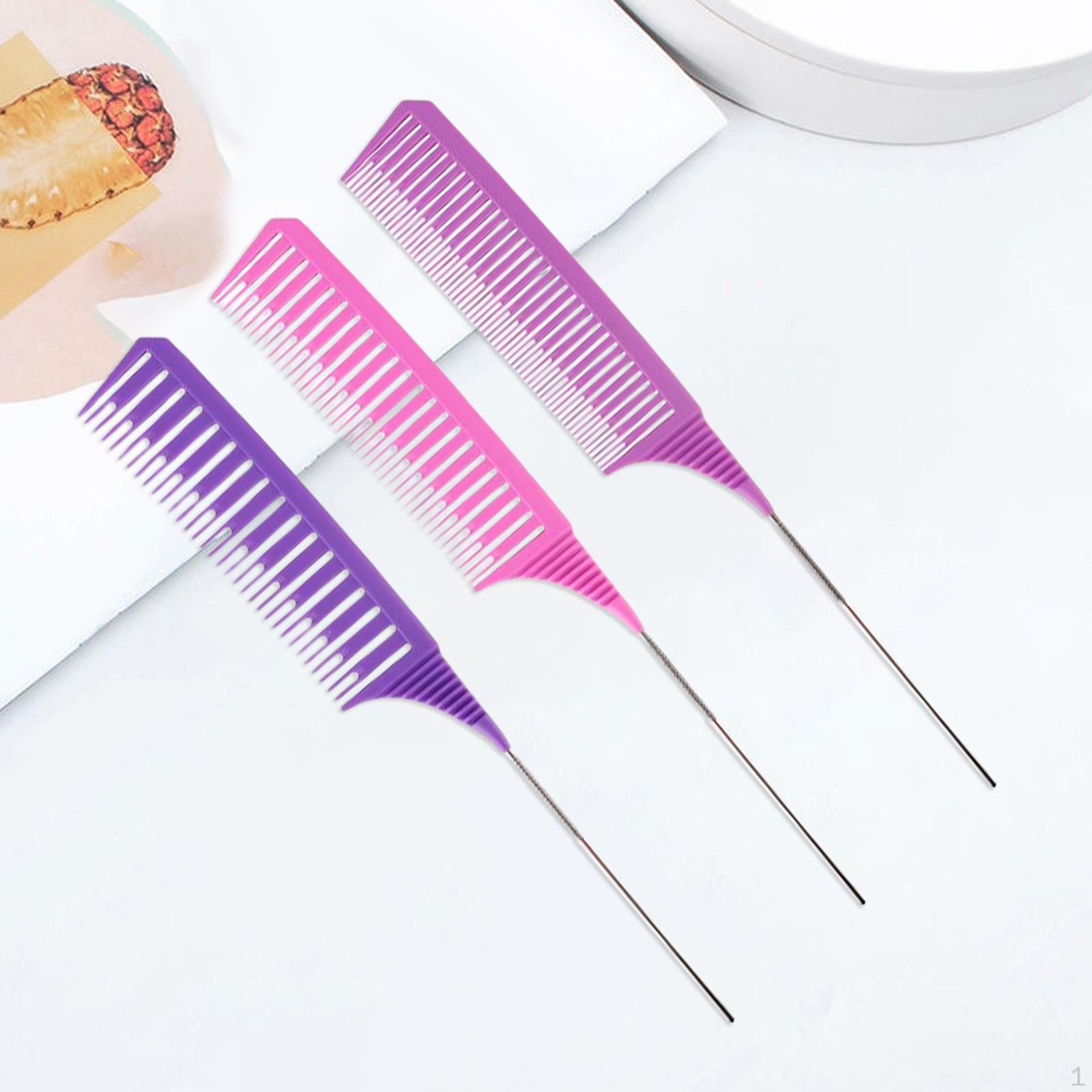 

3 шт., гребни с заостренным хвостом для крашения, гребень для секций для девочек, женщин и мужчин Heimsalon