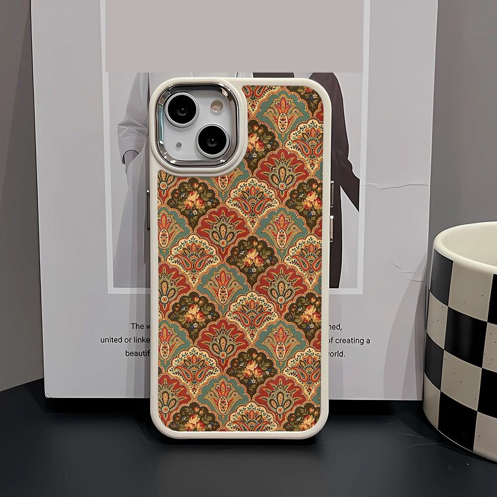 Retro Flowers Phone Case Suitable For IPhone 16 Pro Max 16 15 Plus 14 13 12 11 Case Cover Funda For IPhone 16 15 14 Plus Case