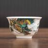 High-grade ceramic teacup Kung Fu cup owner Dragon Year limited hand-painted suet jade white porcelain single cup tea set accessories