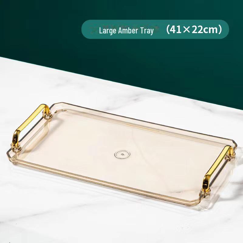 European Style Tea Tray Set with Plastic Handle and Cup Rack
