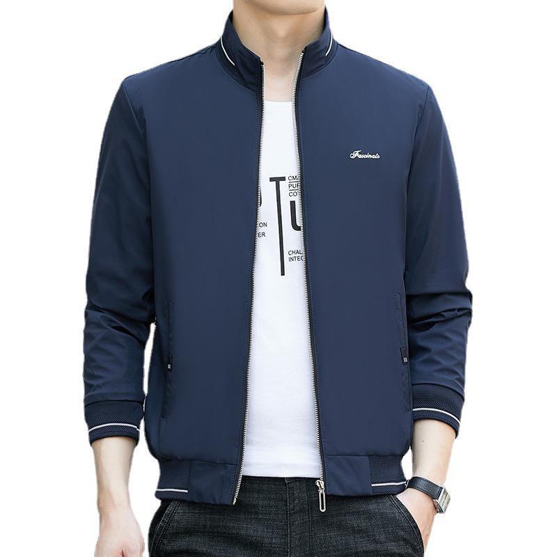 Men's Loose Fit Jacket - Spring & Autumn, Plus Velvet Warmth, Casual Thin Coat, Large Size.