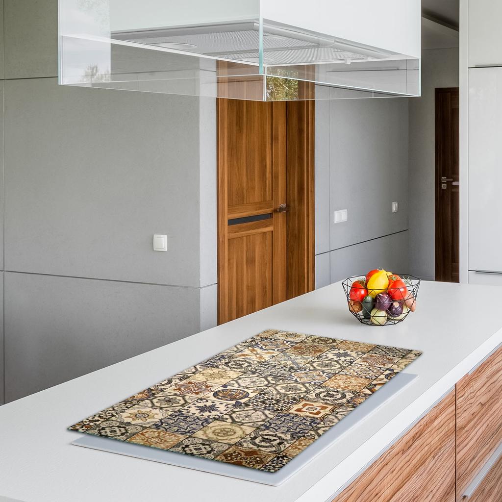 GLASS PROTECTIVE PLATE FOR STOVE 90X52 MOSAIC