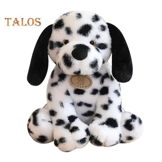 Gepunkteter Dalmatiner Plüschtier 25cm Superweicher Stoffhund Umarmbar Sitzende Pose Kuscheliges Hundeplüschtier Geschenk für Mädchen Jungen