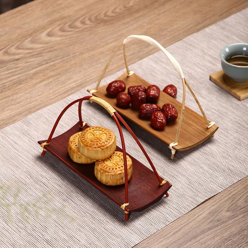 Retro Bamboo Handheld Serving Basket