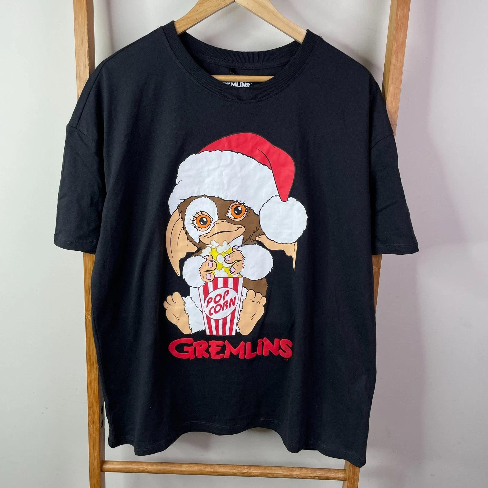 

Gremlins Shirt Mens 14 Black Gizmo Graphic Print Crew Neck Short Sleeve Outdoor L